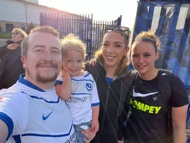 GK Barry, second right, with partner Ella Rutherford, Express FM's Jake Smith and his daughter Gracie.