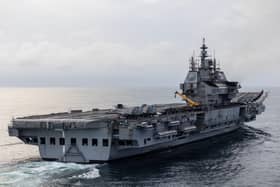 HMS Prince of Wales while working alongside the Indian Navy. The UK Carrier Strike Group has finished its military and diplomatic engagements.