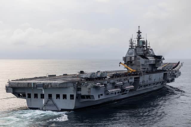 HMS Prince of Wales while working alongside the Indian Navy. The UK Carrier Strike Group has finished its military and diplomatic engagements.