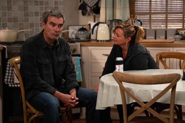 Cain Dingle returns from France in Emmerdale this week