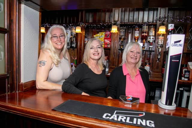 The Fox, in Gosport, has reopened under new management who have high hopes for the future. 


Pictured: Lorna Gilham, manager Petrina Edwards and Aly Hill at The Fox, Gosport. 


Picture: Habibur Rahman