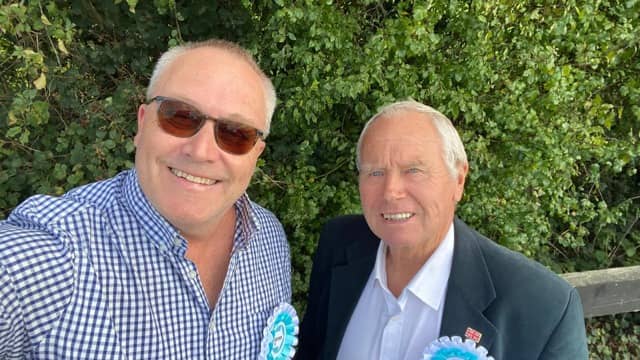 Cllr Barry Dunning, right, and Guy Montrose, Reform UK's chairman for New Forest West, left