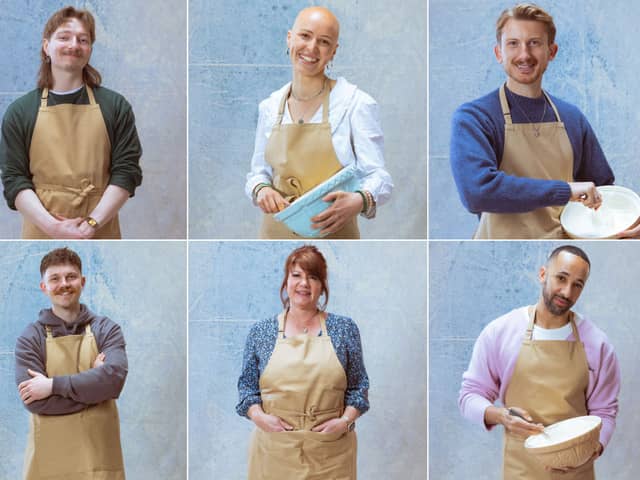 Iain, Jasmine, Tom, Toby, Lesley and Aaron will try to impress the judges during Meringue week. 