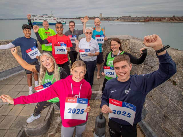 Elite and charity runners gathered at the Square Tower, Old Portsmouth at the launch of the Great South Run 2025.

Picture: Habibur Rahman