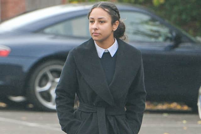 AB Dorsett cried as her letter was read out in court.
