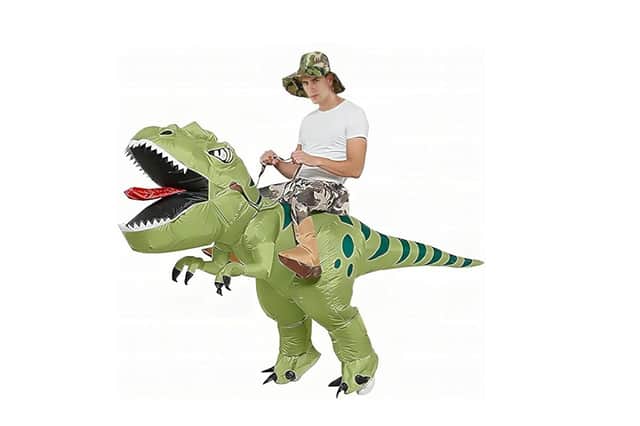 Adult inflatable dinosaur costume