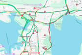 Drivers are facing heavy traffic into Portsmouth