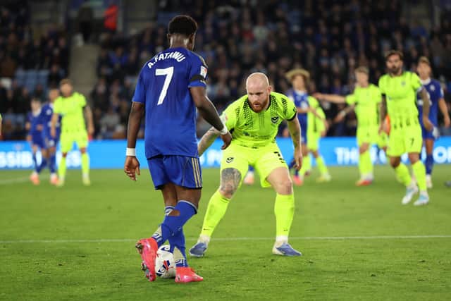 Connor Ogilvie will return to Pompey’s side against Wrexham. Picture: John Mallett/ProSportsImages