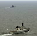HMS Duncan maintains close watch on the Admiral Kulakov