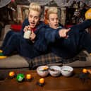 With 49% of Brits unable to watch spooky films without hiding, M&M'S challenges Jedward to a haunted house screening.