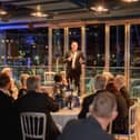 Spinnaker Tower general manager Richard Hale addresses guests at the celebration to mark the Portsmouth icon's 20th birthday