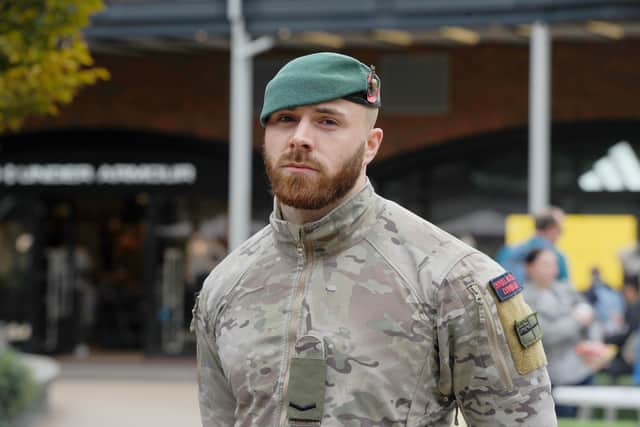 Billy Eccles (29), Lance Corporal in the Royal Marines.