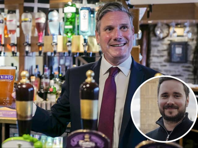 CAMRA chairman Ash Corbett-Collins (inset) believes politicians often treat pubs as little more than a backdrop for photo opportunities (Photos: Getty Images/CAMRA)