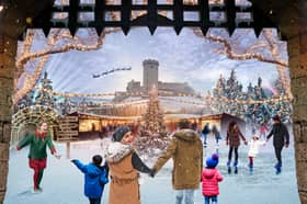 The open-air ice rink at Warwick Castle sits beneath the towers and turrets, making it one of the most scenic festive skating spots in the UK.