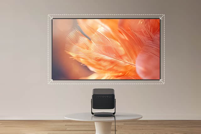 Dangbei's AI setup system makes aligning the picture and getting the balance right very easy