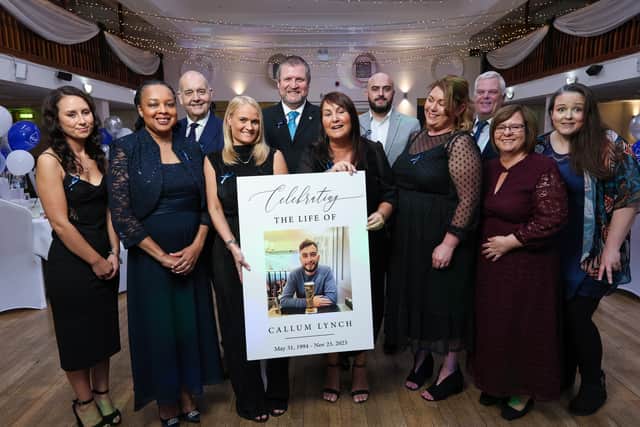 Family, friends and well-wishers before the dinner. Charity fundraising dinner honouring the life of Callum Lynch who died of insulinoma, which took place at the Royal Maritime Club, Queen Street, Portsea.