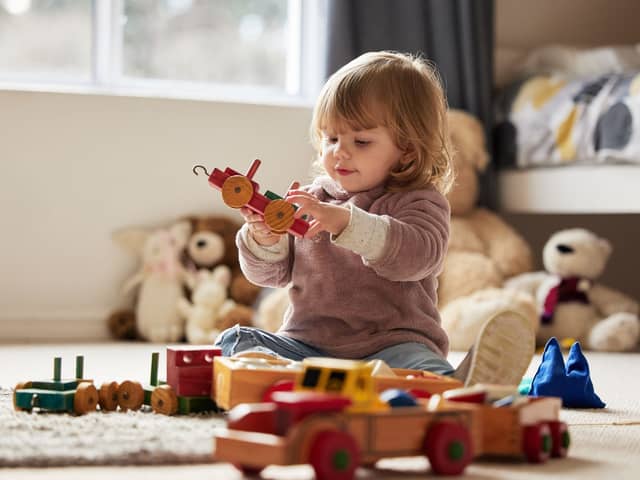 Parents say that things like shape sorters and car garages do not hold their childrens' lasting interest.  