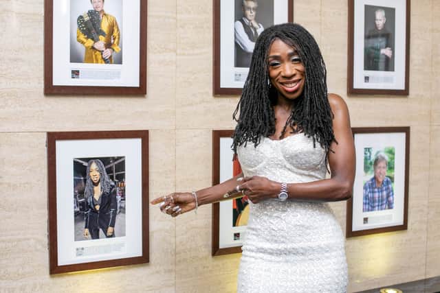 Heather Small has her name in the Wall of Fame at Portsmouth Guildhall, Portsmouth