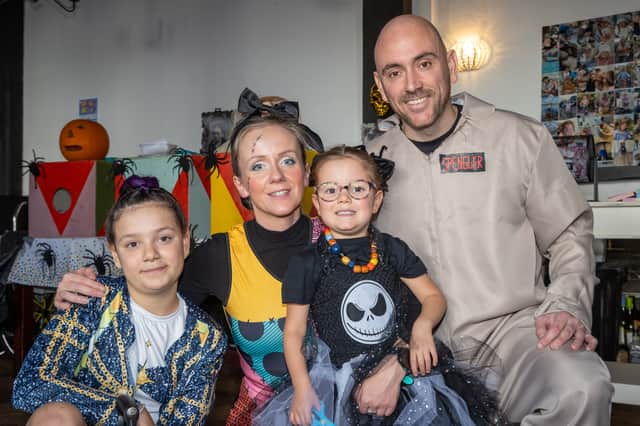 Pictured - Maeve Bisset, 4 with her Sister, Mum and Dad
Photo by Alex Shute