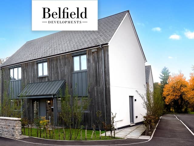 The four-bedroomed house has an open plan layout and an amazing master suite