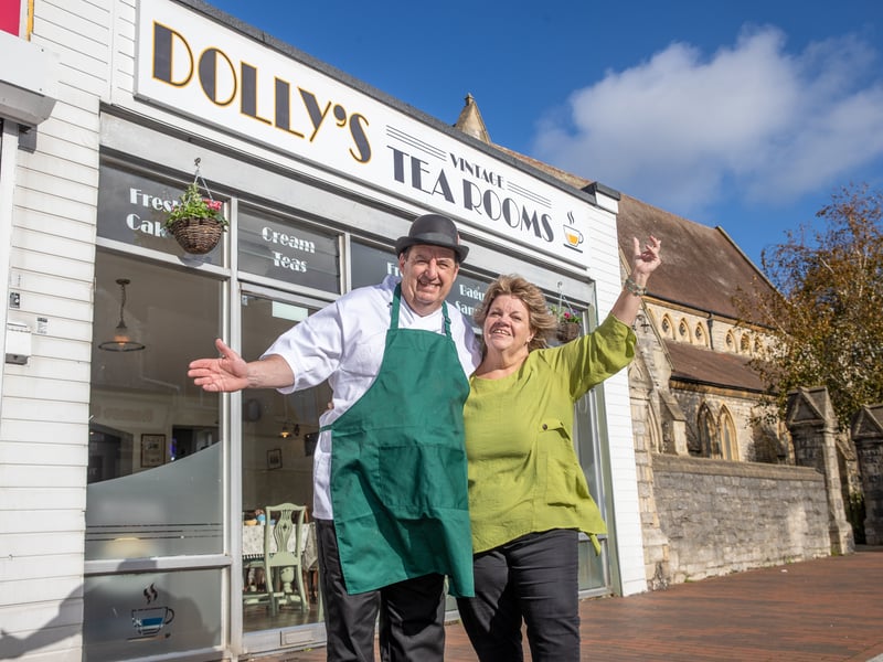 Tracy & Alasdair Hammond have celebrated the opening of Dolly's Tea Room in Stoke Road, Gosport, serving up a nostalgic dose of 1930's culture.

Pictured: Dolly's Tea Room opens on Stoke Road

Picture: Alex Shute