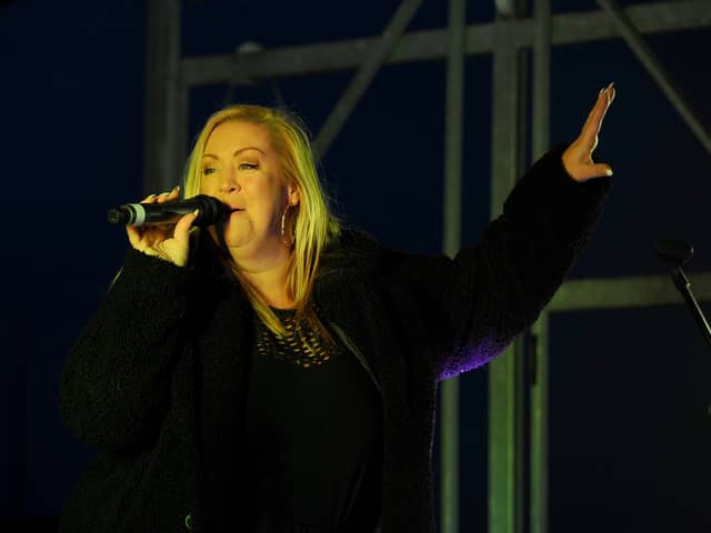 Amba Tremain performing at Portsmouth Fireworks night on Southsea Common