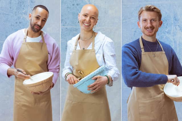 Who will win The Great British Bake Off 2025: Reddit users predict, does Paul Hollywood have a favourite? Aaron, Jasmine and Tom will go head to head during the series 16 Great British Bake Off final. Photo: Channel 4/Love Productions