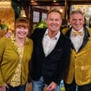 Karen Blick (Lydia Dingle), Jason Donovan and Tony Audenshaw (Bob Hope).