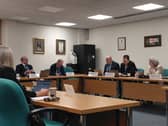 Cllr S Martin, Cllr I Bastable, Cllr F Birkett , Cllr M Daniels, and Cllr C Hockley, (left to right) Fareham Borough Council executive meeting, November 3