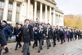 A veterans support hub could be coming to Portsmouth after the government allocated millions in funding towards it. Pictured: Veterans marching at the Remembrance Sunday ceremony.