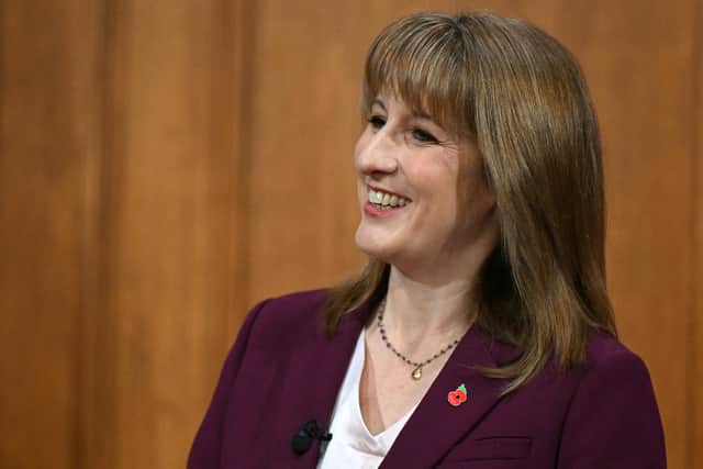 Chancellor Rachel Reeves takes journalists' questions after delivering a speech in the media briefing room of 9 Downing Street on November 4, 2025. Reeves has hinted that Labour may break its manifesto pledge not to raise taxes (Photo: JUSTIN TALLIS/POOL/AFP via Getty Images)