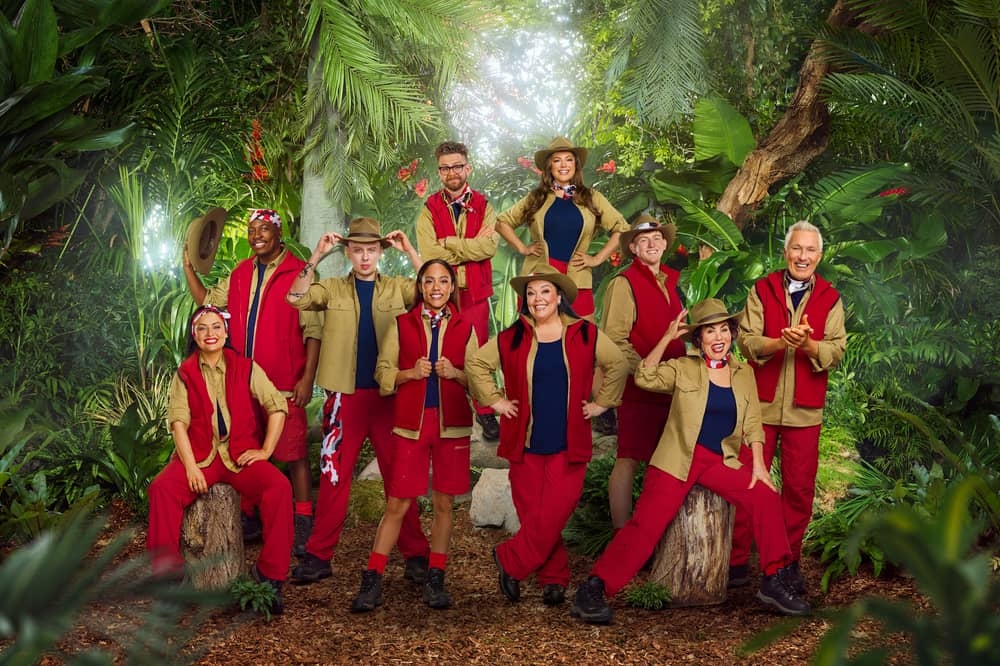 I'm a Celeb cast 2025:  Shona McGarty, Eddie Kadi, Aitch, Alex Scott MBE, Jack Osbourne, Lisa Riley, Kelly Brook, Angry Ginge, Ruby Wax OBE and Martin Kemp.