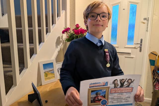 Will Maher, 11, from Thorney Island, has been awarded a Little Trooper of the Month medal for bravery after being diagnosed with Autism (ASD), with his father consistently being on deployment with the Army.