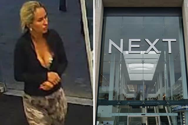Police wish to speak to this woman after hundreds of pounds worth of children's clothes were stolen from Next in Hedge End.