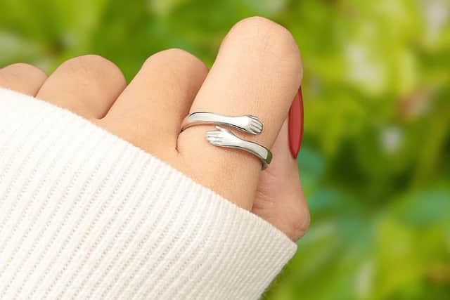 The rings are crafted from either silver or gold - and many are half price at the moment