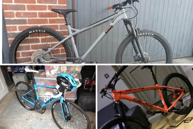 Multiple bikes have been stolen from two properties in Fareham.