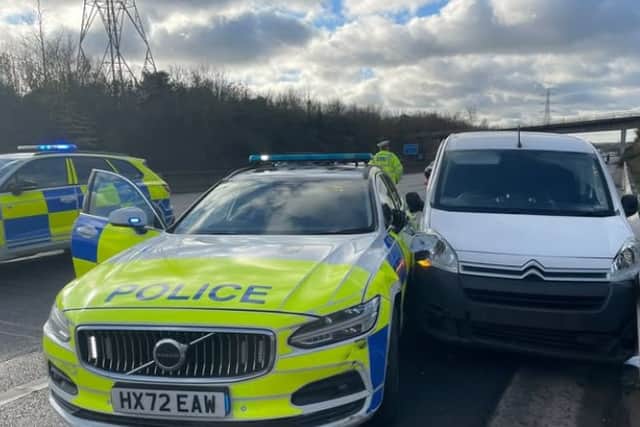 Police arrest van driver after M27 chase