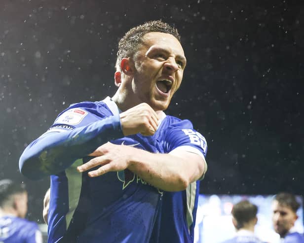 Jordan Williams celebrates his goal in the 3-1 win over Millwall. Pic: Paul Phelan/ProSportsImages