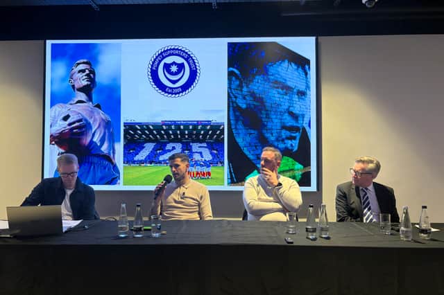 The Portsmouth Supporters' Trust held a Q&A on Monday night, with John Mousinho, Rich Hughes and Andy Cullen in attendance