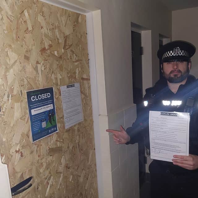 A flat on Purbrook Way in Leigh Park has had a closure order issued due links with criminal behaviour.