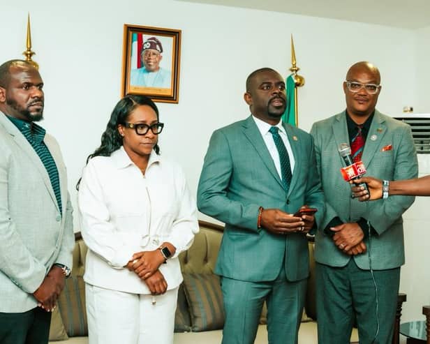 Led by Minister of Agriculture, Samal Mojah Duggins, the 20-member senior delegation also included the Deputy Prime Minister, Dr. Geoffrey Ian Hanley, and Speaker of the National Assembly, Lanien Blanchette. 