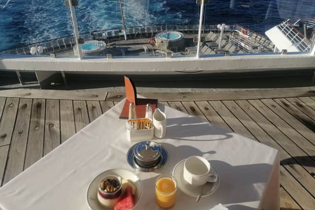 Best breakfast view at sea - Fred Olsen cruises