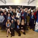 The winners gather on stage at the glittering finale of  the Gosport Business Awards 2025.

Picture: Sarah Standing (271125-3105)