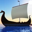 A Viking longship like those once used by Norse settlers who travelled to Britain.