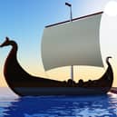A Viking longship like those once used by Norse settlers who travelled to Britain.