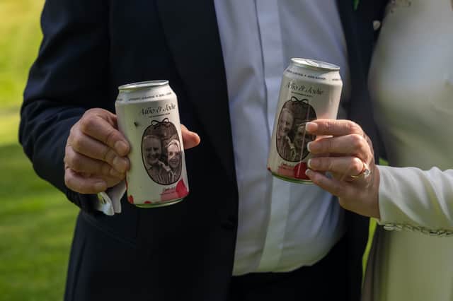 Powder Monkey-owned bewery Willie the Boatman produced these special cans with images of the bride and groom for the wedding of Australia PM Anthony Albanese