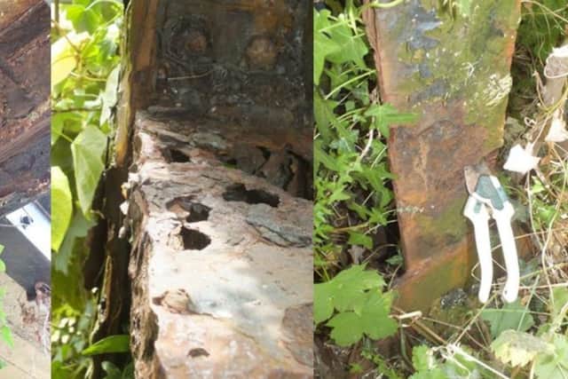 Havant railway station footbridge: Pictures show rust and corrosion