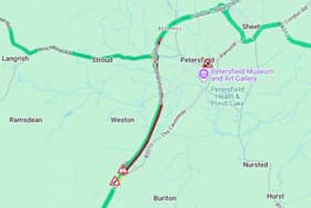 A multi-vehicle crash on the A3 caused 30 minute delays and a three miles of congestion on Monday, December 8.