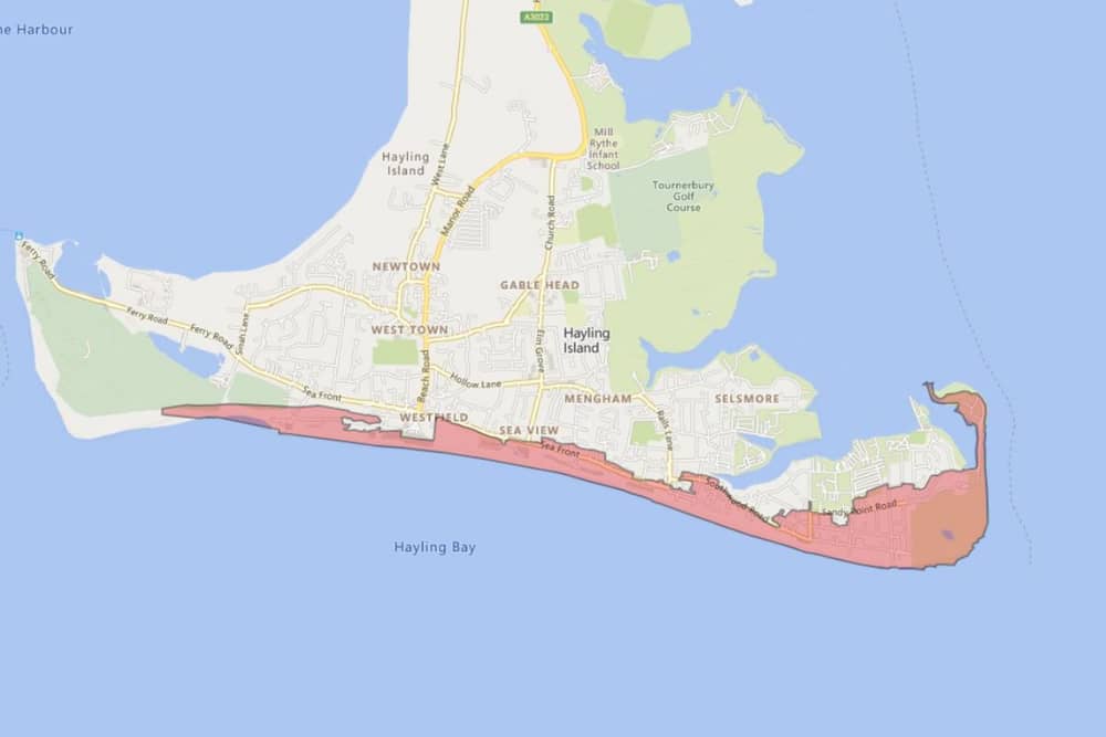 An 'Act Now' flood warning has been issued for Hayling Island with flooding expected during high tide on Tuesday, December 9.