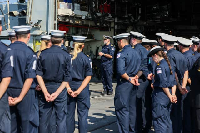 HMS Lancaster decommissioning ceremony in Bahrain.